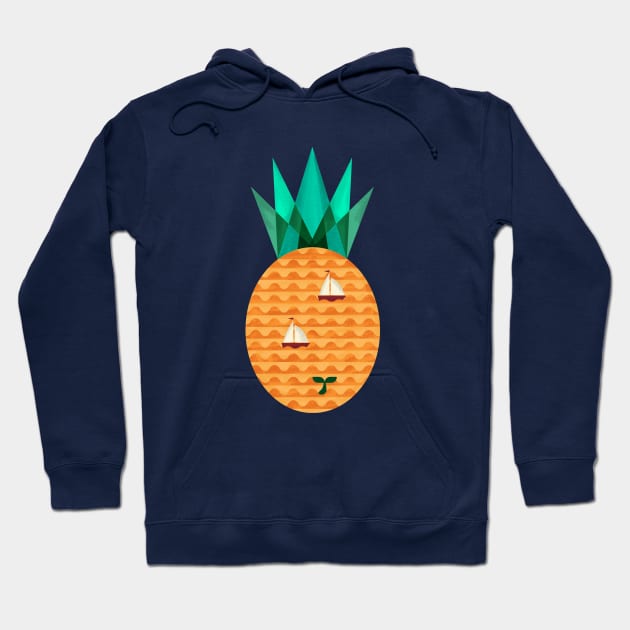 Pineapple Ocean Hoodie by coffeeman